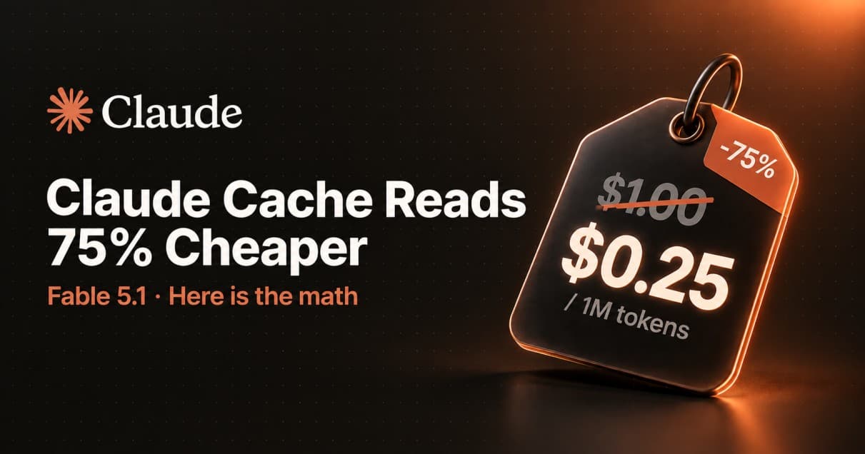 Claude Cache Reads Just Got 75% Cheaper. Here Is the Math